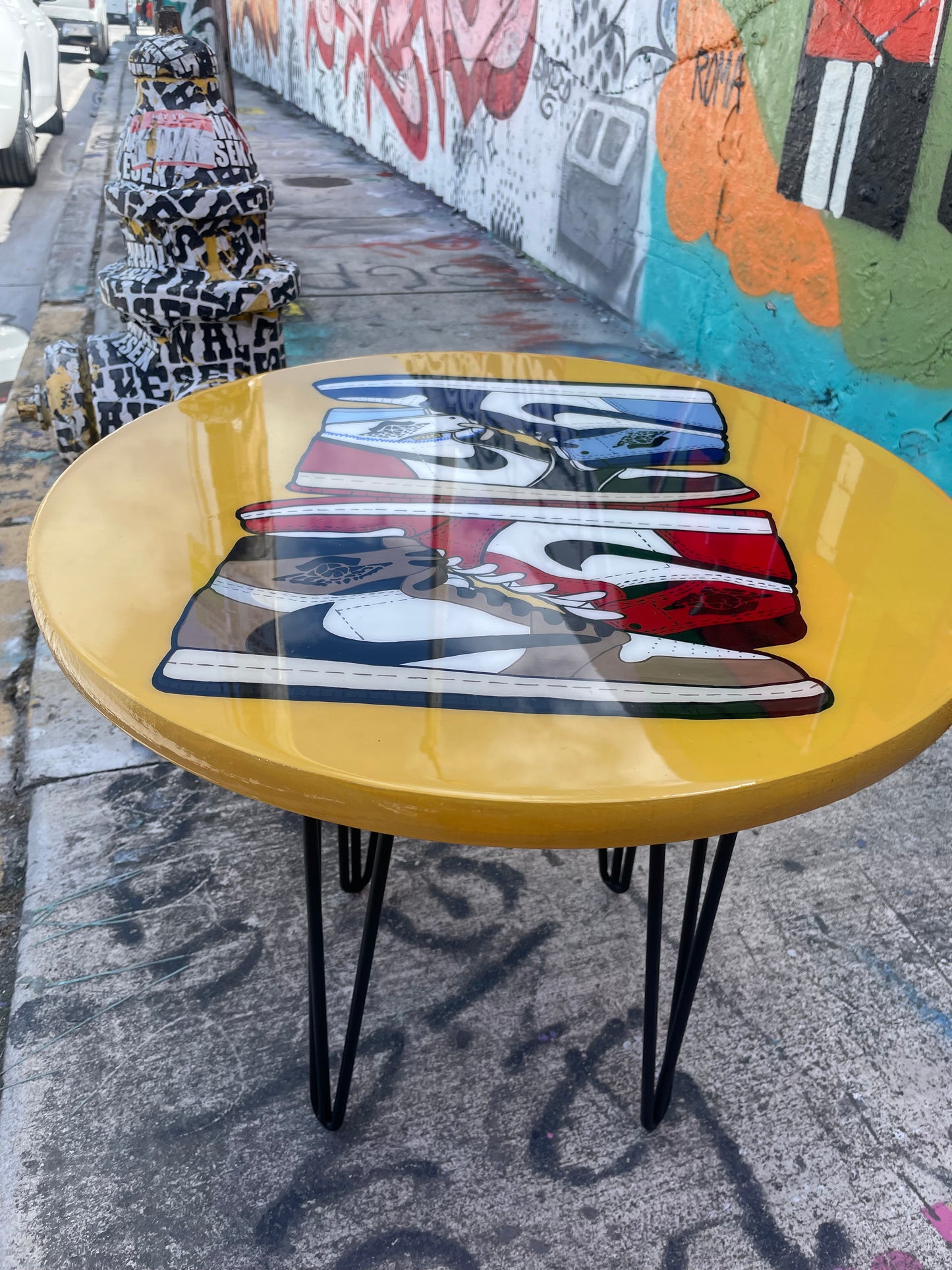 “Sneaker head” themed coffee table