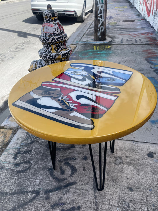 “Sneaker head” themed coffee table