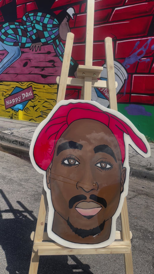 Tupac (2Pac) jumbo wood cutout